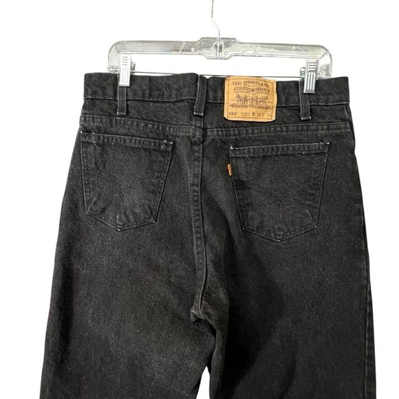 Levi's 550 Men's Vintage 1994 Orange Tab Black Made in USA Straight Leg 34W 30L - Picture 7 of 16
